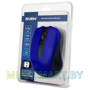 Мышь SVEN RX-345 Wireless (синий) картинка 7